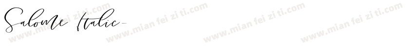 Salome Italic字体转换